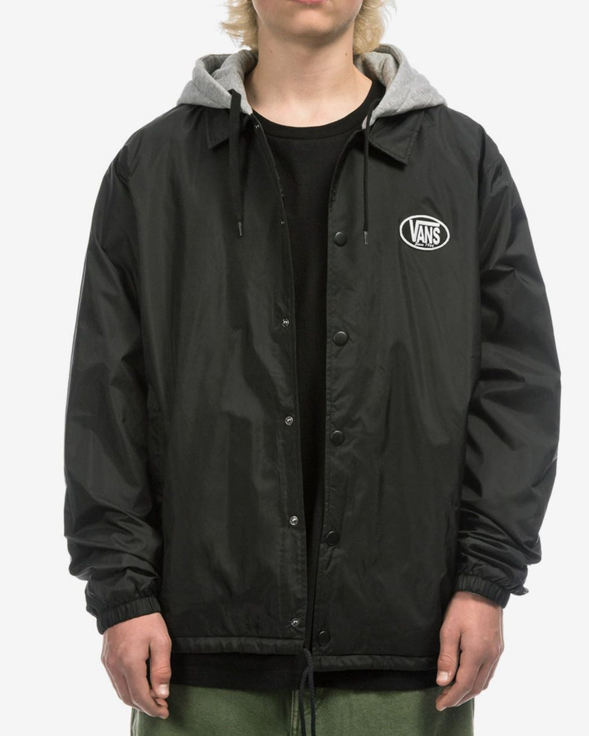 Vans Riley Hooded Coaches Erkek Ceket Black