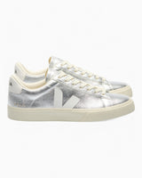 VEJA Campo Chromefree Leather Kadın Sneaker Silver/White