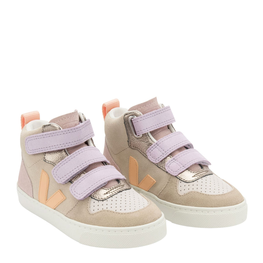 VEJA Small V-10 Mid Suede Çocuk Sneaker Multico/Almond Peach