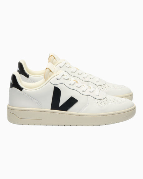 VEJA V-10 Leather Erkek Sneaker Extra White/Black