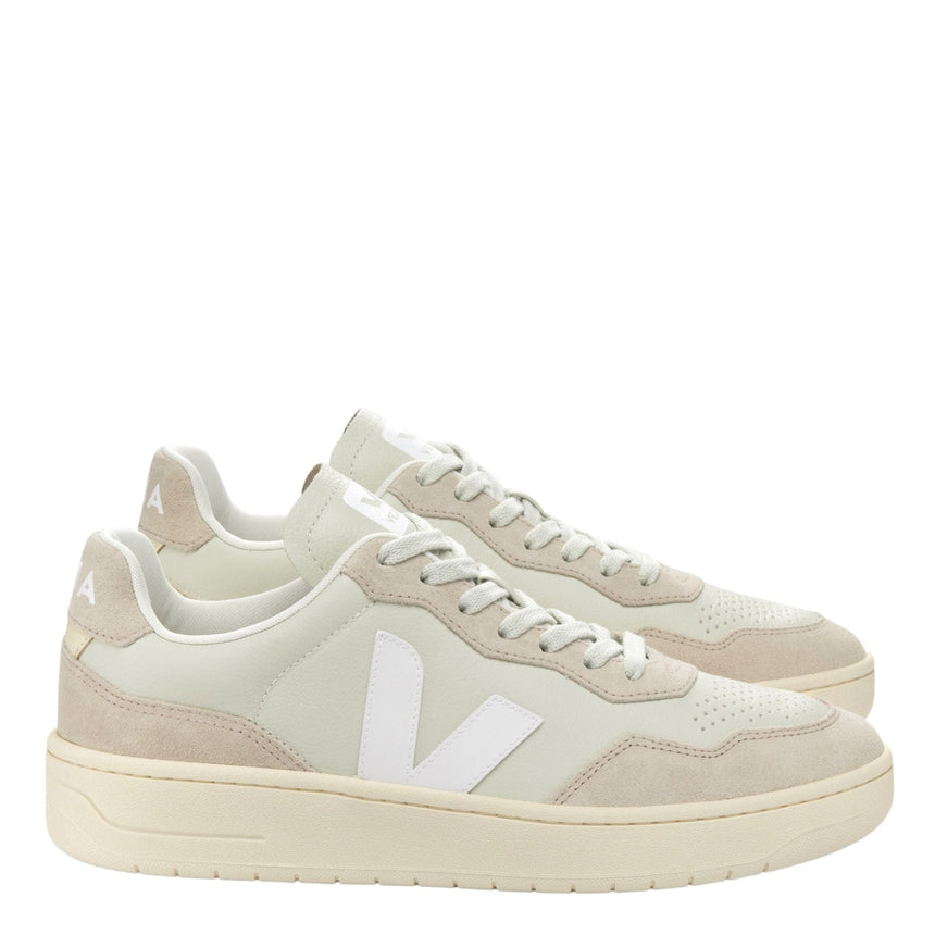 VEJA V-90 Leather Erkek Sneaker Pierre/White