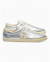 VEJA Volley Organic Traced Leather Kadın Sneaker Silver/Pierre
