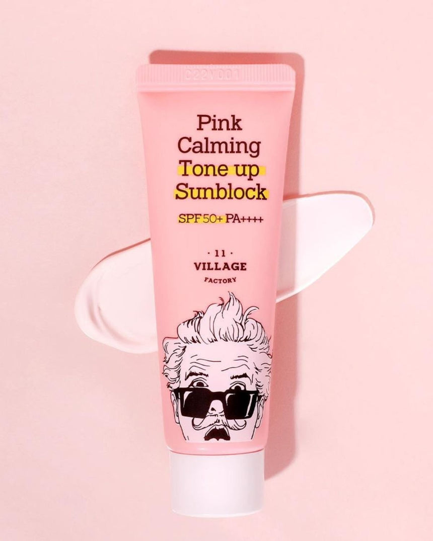 Village 11 Factory Pink Calming Tone Up Sun Block SPF50+ PA++++ 50ml