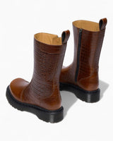 Rejena Croc Emboss Leather Women's Boot