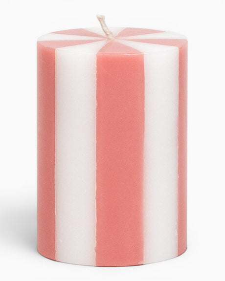 Stripe Pillar Candle S