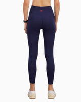 Zipper Waist Shaper Leggings Navy